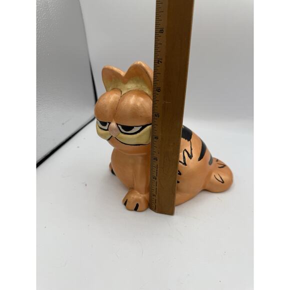 Vintage Hand Painted Garfield Figurine 7” Sitting Jim Davis 1978 Comic Strip Cat - Picture 6 of 6